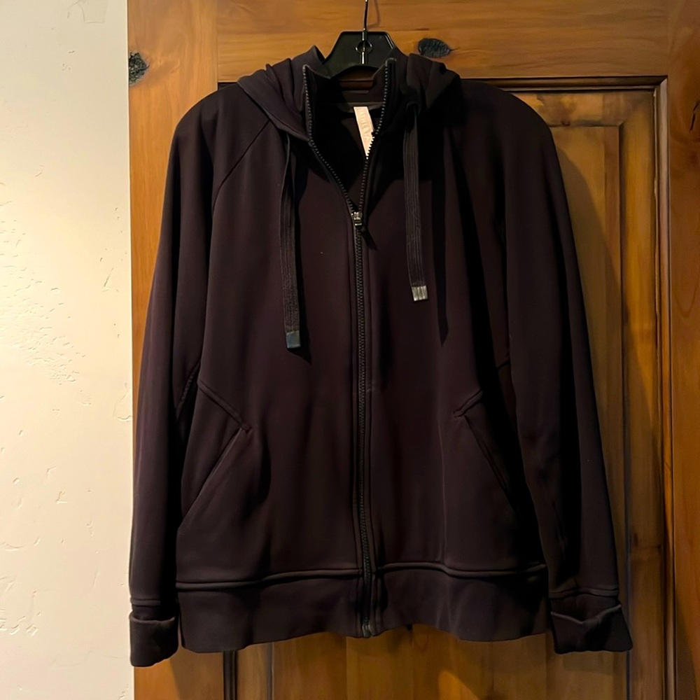 Athleta Triumph full zip hoodie sweatshirt in black size large